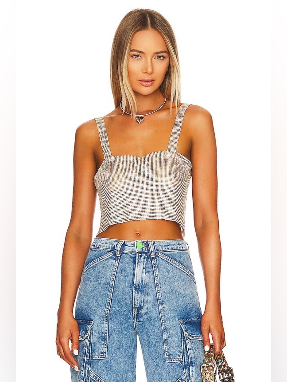 Superdown Mackenzie Crop Top in
Gold Size Medium A348 - Picture 9 of 14